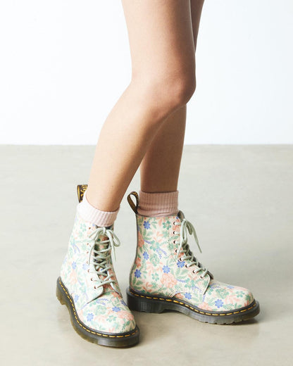 1460 Pascal Floral Reclaimed Leather Boots