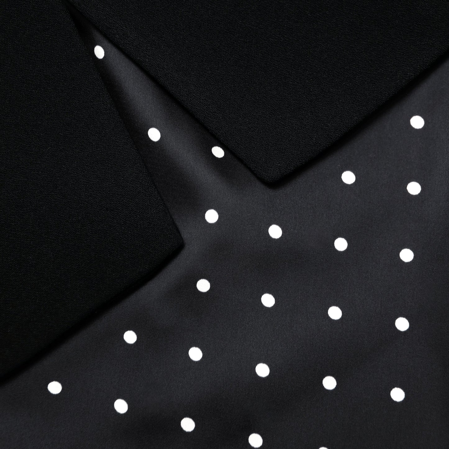 Black Crepe Polka Dot Maxi Dress