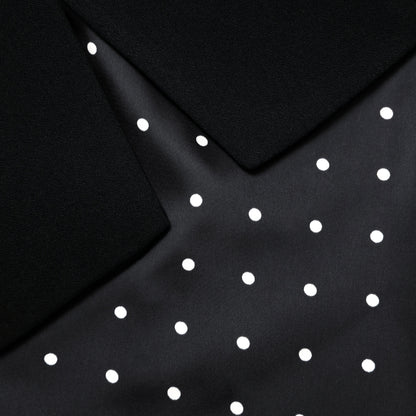 Black Crepe Polka Dot Maxi Dress