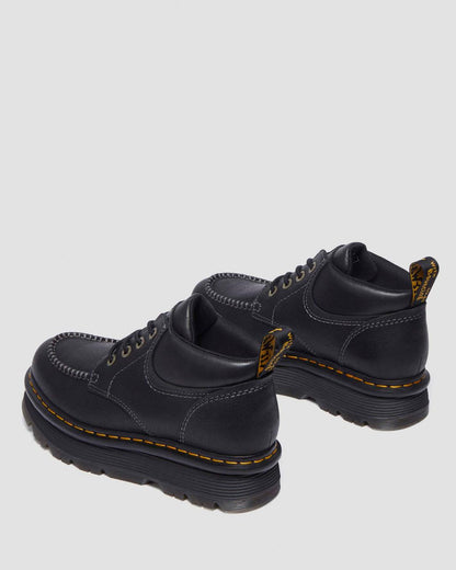 Zebzag Leather Casual 4-Eye Lace-Up Boots