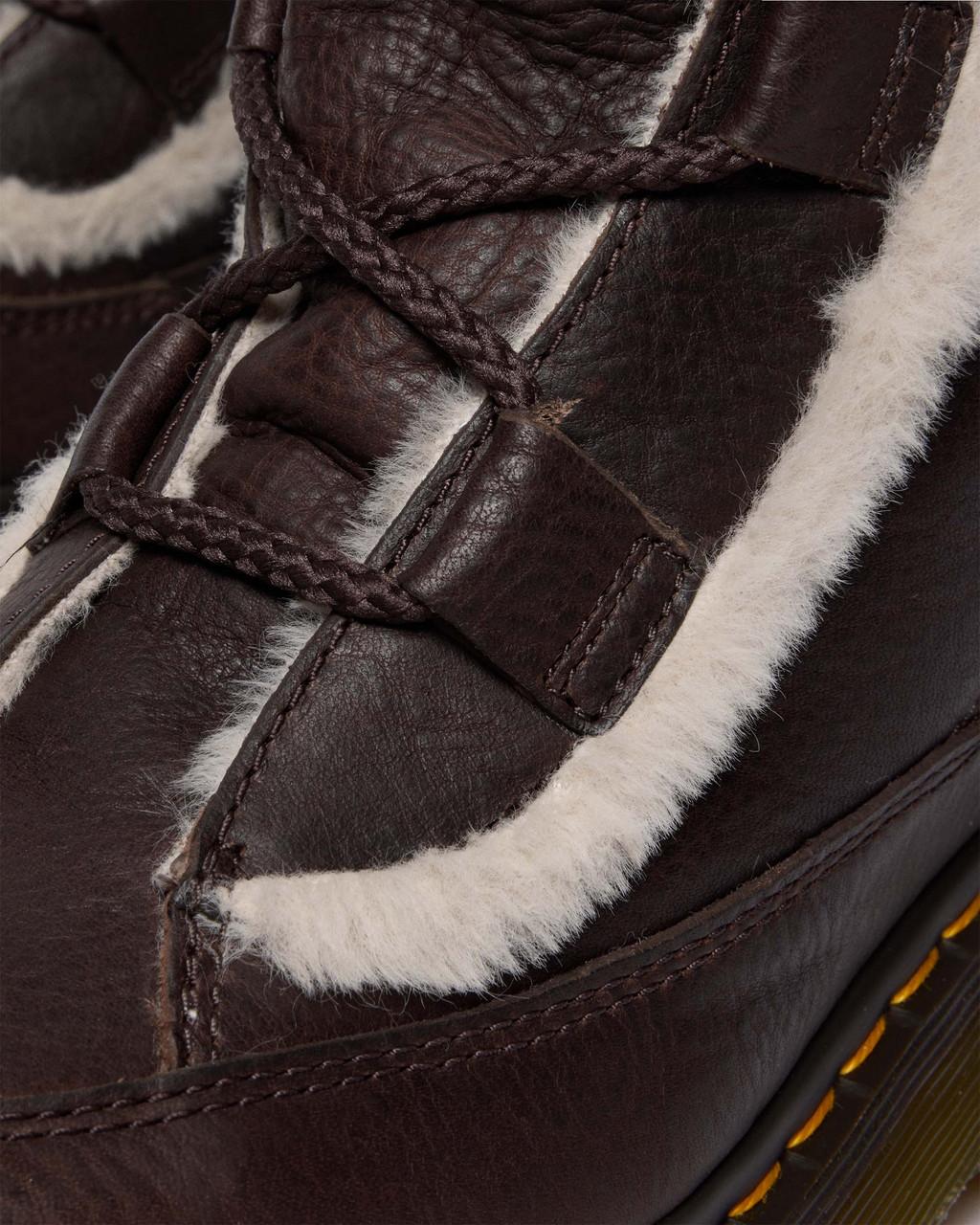 Buzz Lace Up Faux Fur Lined Grizzly Leather Boots