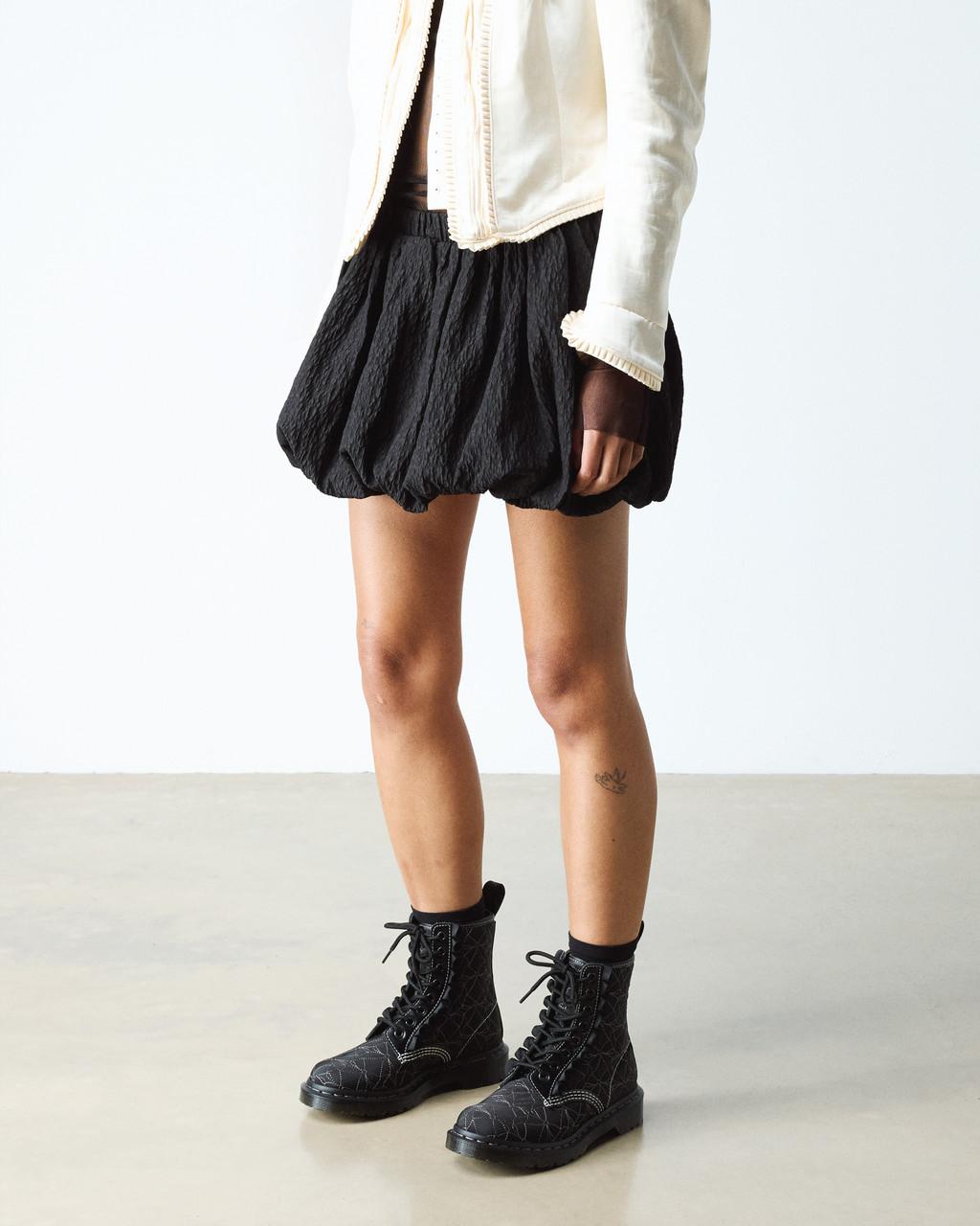 1460 Frill Leather Lace Up Boots