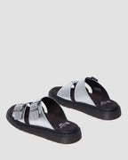 Josef Metallic Leather Slide Sandals