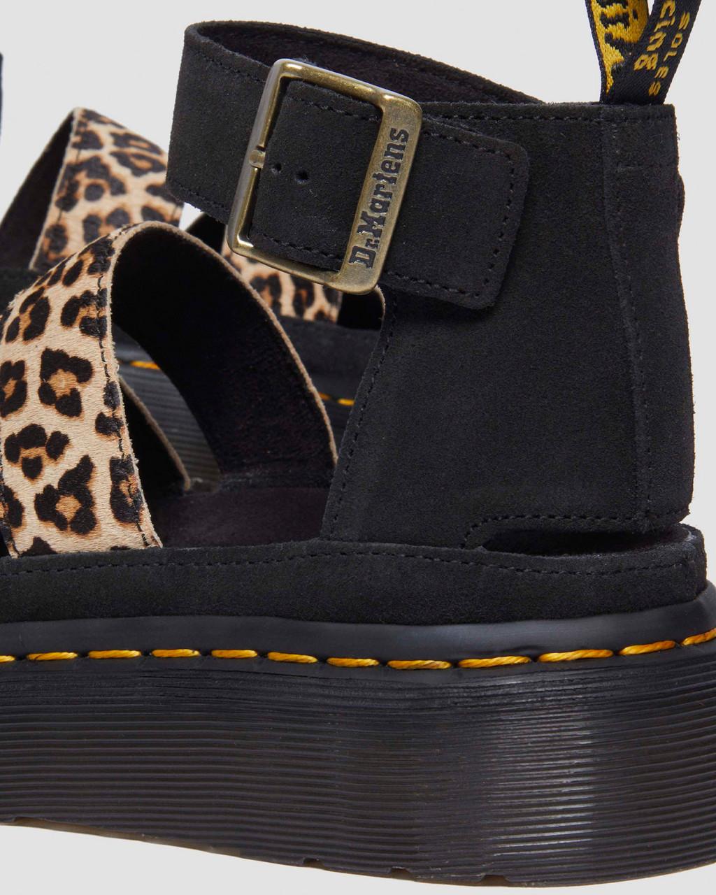 Clarissa Ii Quad Leopard Leather Platform Sandals