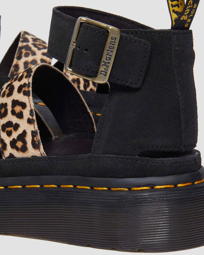 Clarissa Ii Quad Leopard Leather Platform Sandals