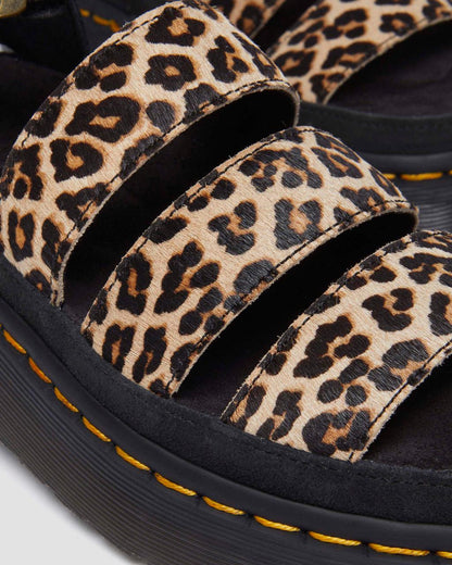 Clarissa Ii Quad Leopard Leather Platform Sandals