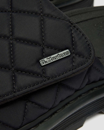 Zebzag Quilted Canvas Platform Slides