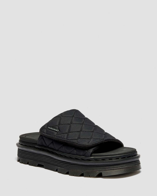 Zebzag Quilted Canvas Platform Slides