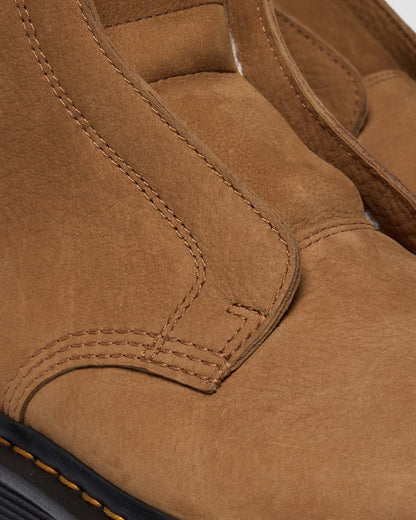 ZEBZAG LACELESS WARM LINED SLIP ON NUBUCK BOOTS