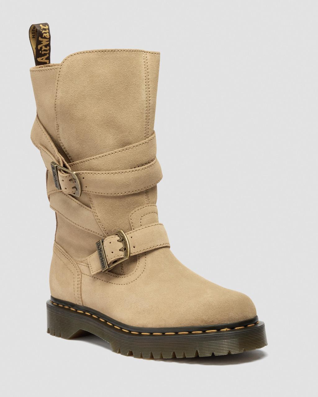 Anistone Two Strap Suede Biker Boots
