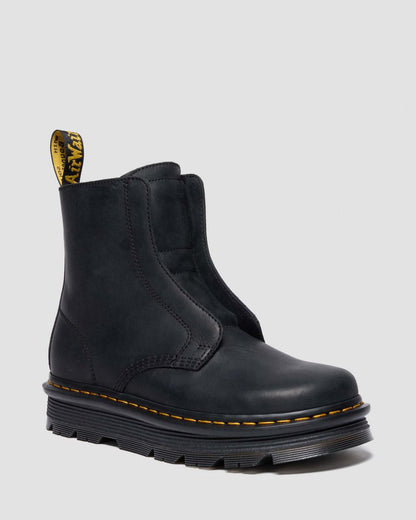 Zebzag Laceless Slip On Leather Boots
