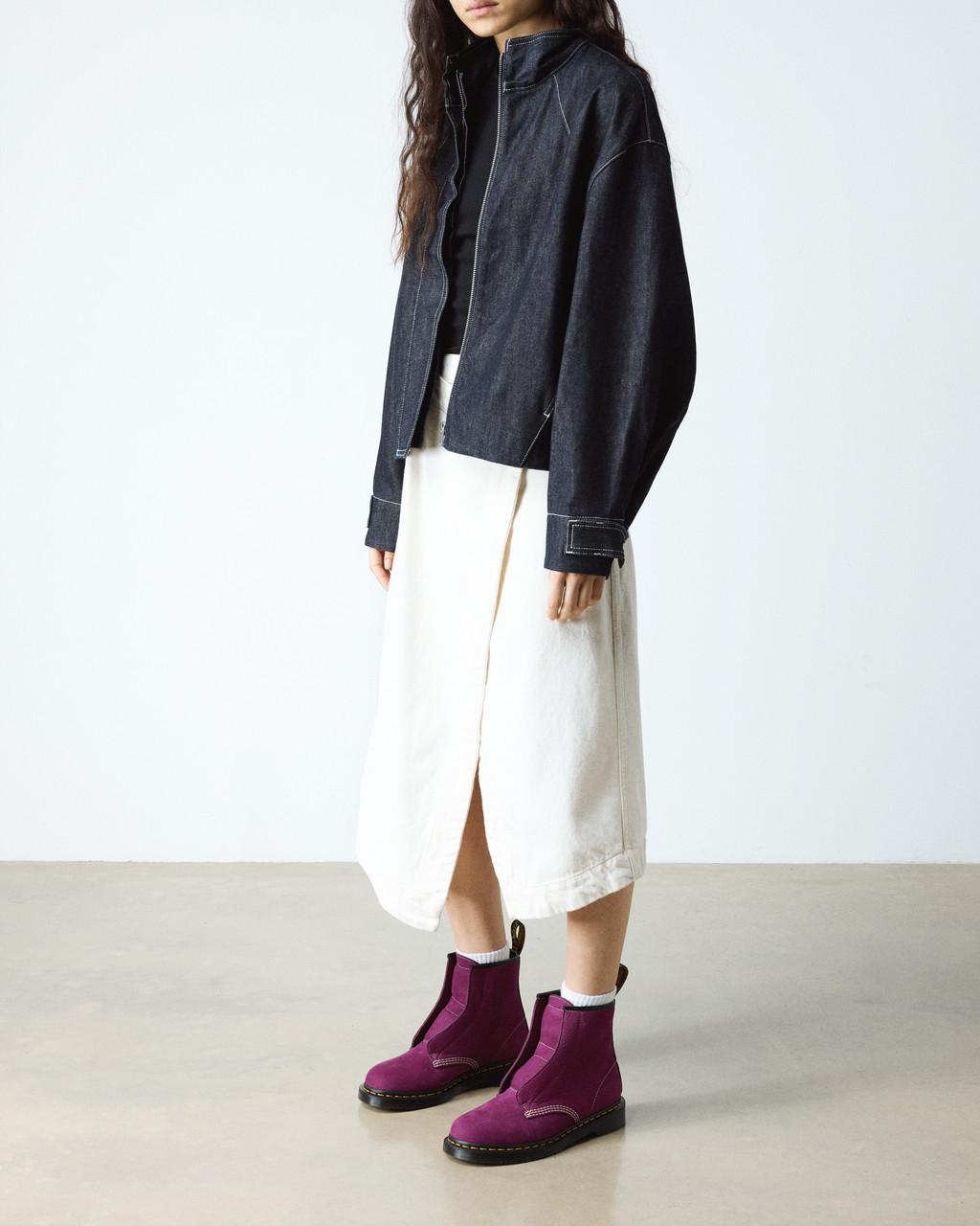 1460 LACELESS NUBUCK SLIP ON BOOTS