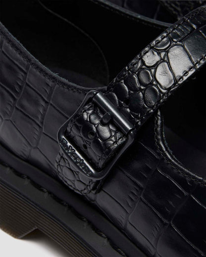 Elphie Mary Jane Emboss Leather Shoes