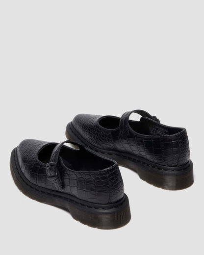 Elphie Mary Jane Emboss Leather Shoes