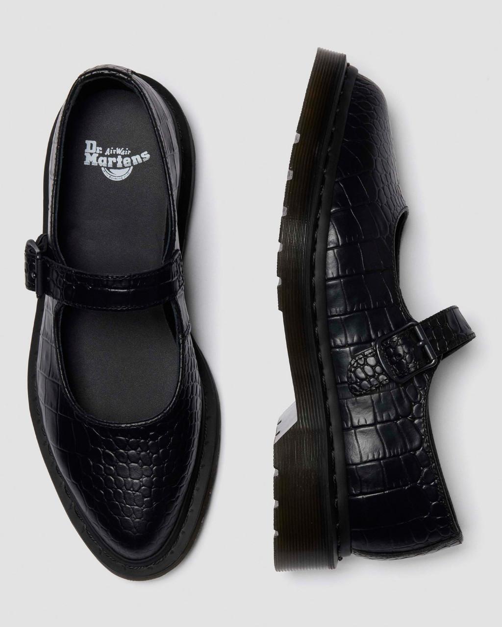 Elphie Mary Jane Emboss Leather Shoes