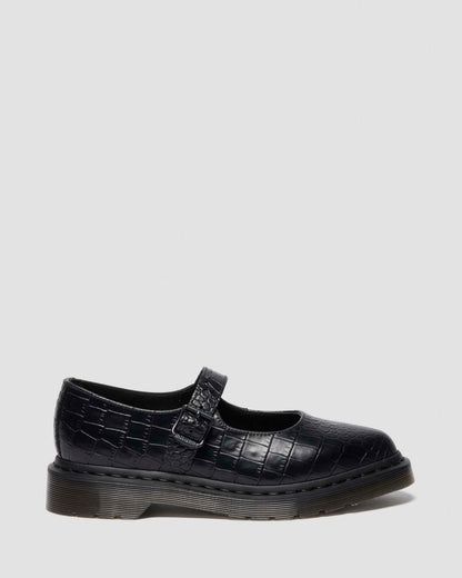 Elphie Mary Jane Emboss Leather Shoes