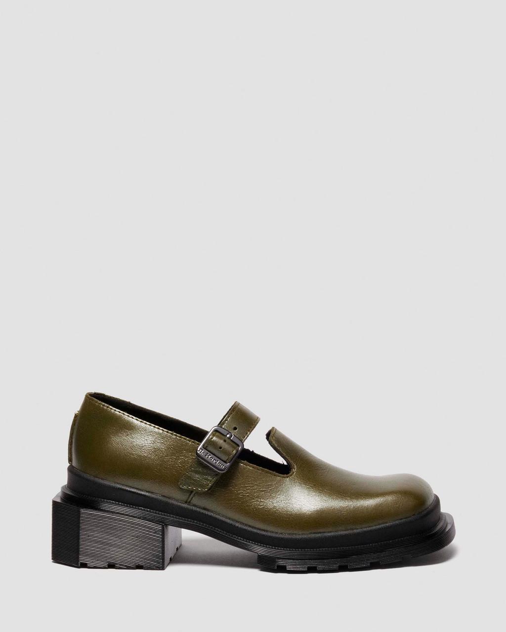 Maybole Mary Jane Square Toe Leather Shoes