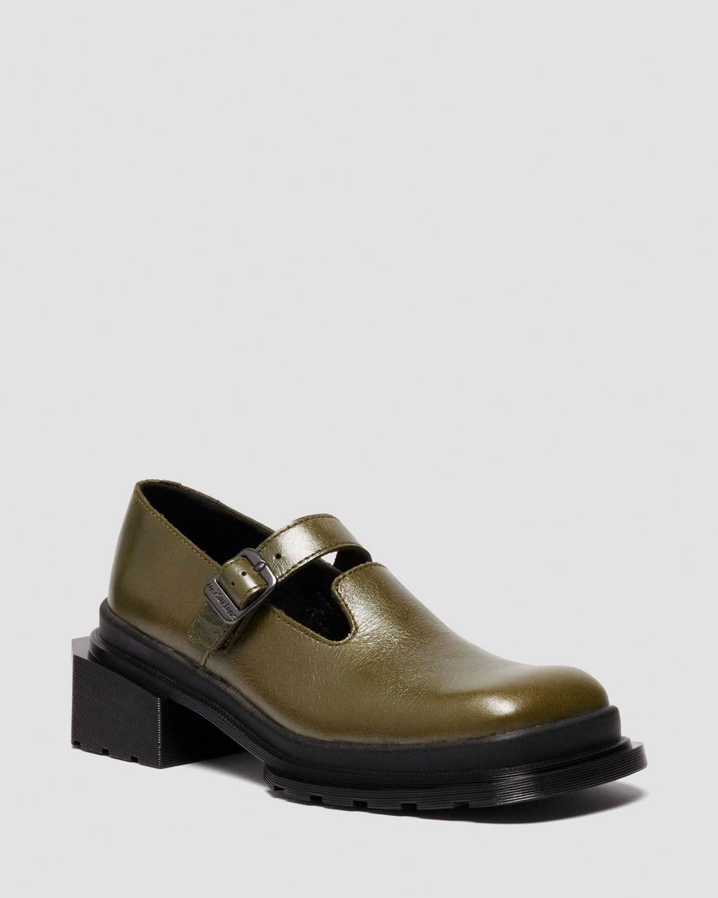 Maybole Mary Jane Square Toe Leather Shoes