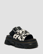 Mattison Slide Dalmatian Hair On Leather Sandals