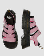 Mattison Three Strap Soft Patent Leather Sandals