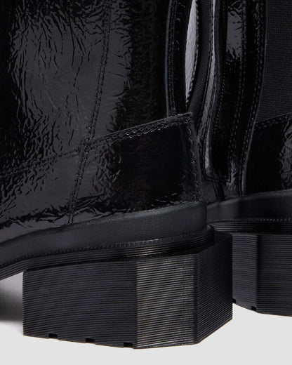 Maybole Hi Square Toe Patent Chelsea Boots