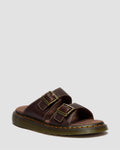 Josef Slide Grizzly Leather Sandals