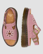 Dunnet Flower Nubuck Platform Sandals