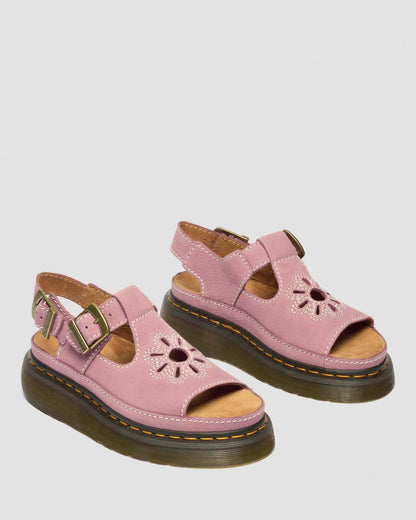 Dunnet Flower Nubuck Platform Sandals