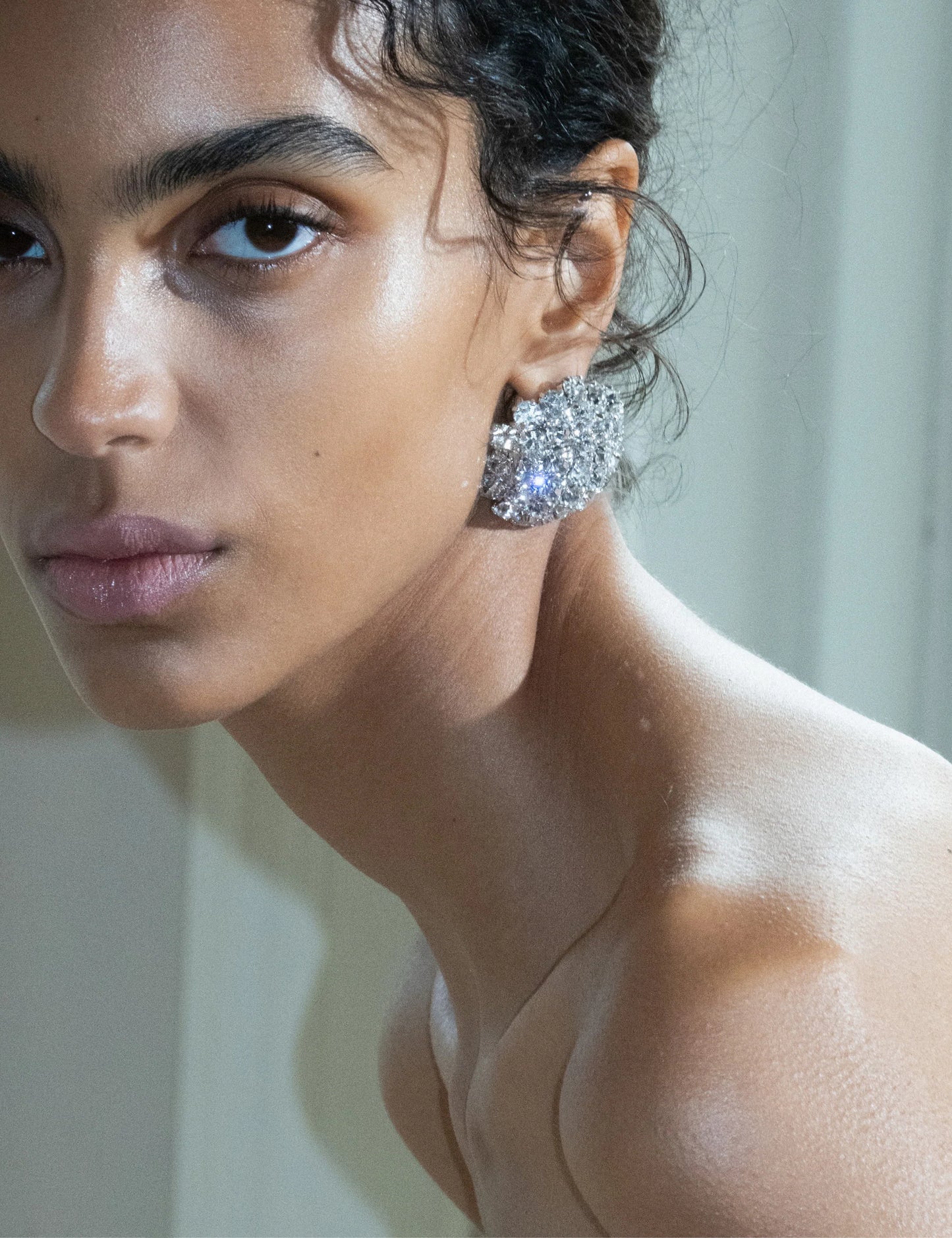 Crystal Flower Earrings