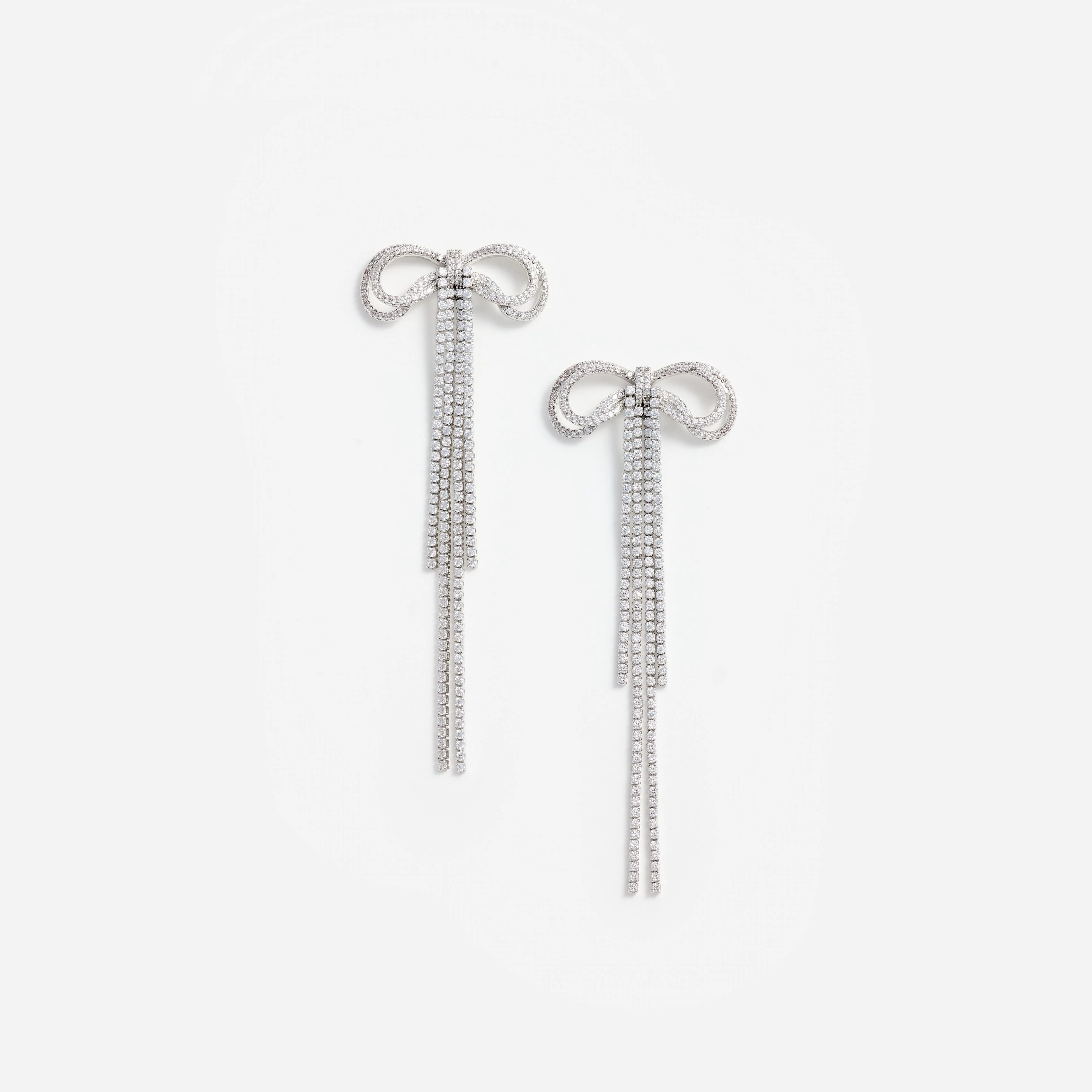 Double Crystal Bow Earrings