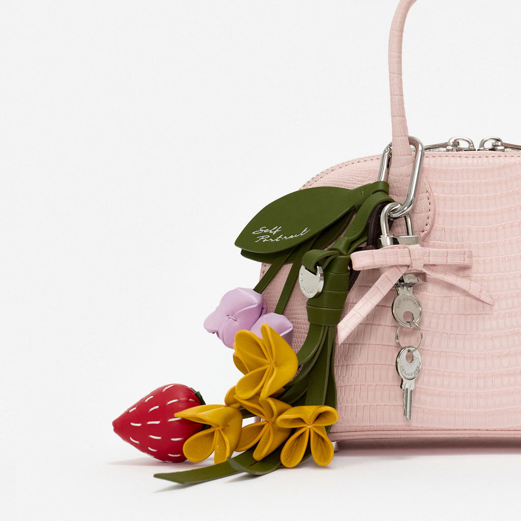 Flower Strawberry Bag Charm