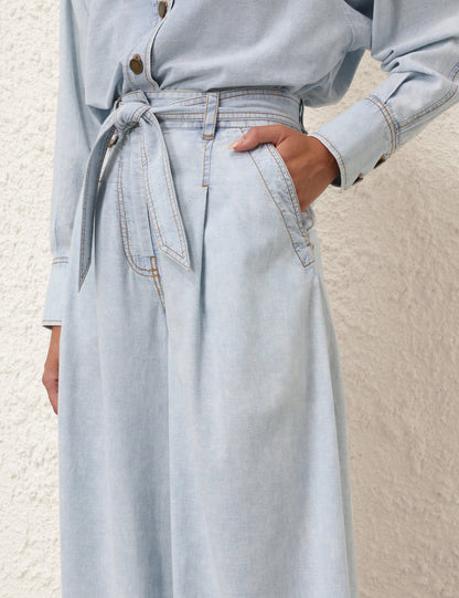 Wide Leg Denim Pant