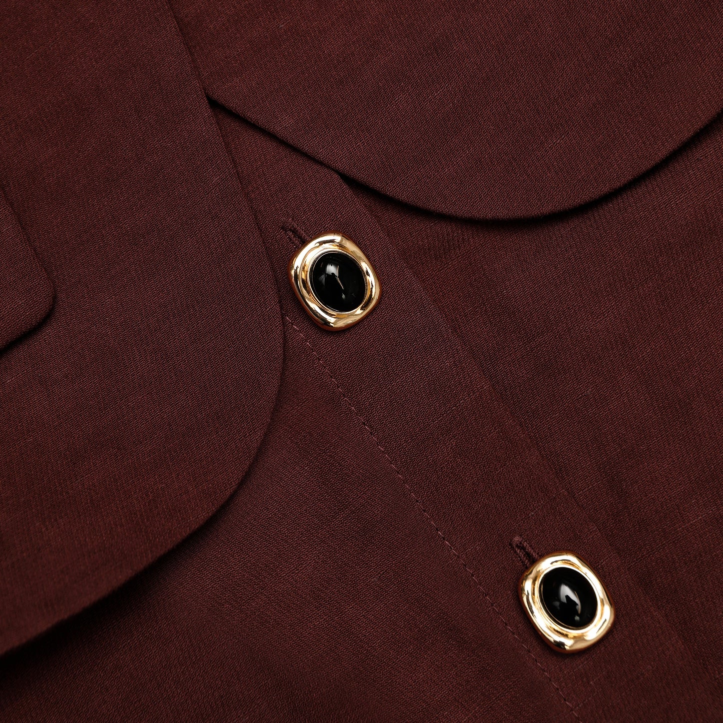 Brown Peplum Linen Blend Midi Dress