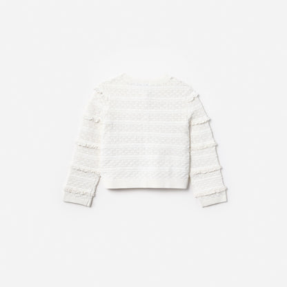Cream Cherry Motif Cardigan