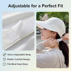 Women's Wide Brim Sun Hat | Foldable UV Protection Beach Hat Lightweight Breathable Summer Visor for Travel & Outdoor