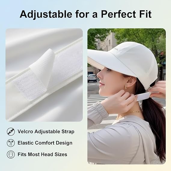 Women's Wide Brim Sun Hat | Foldable UV Protection Beach Hat Lightweight Breathable Summer Visor for Travel & Outdoor