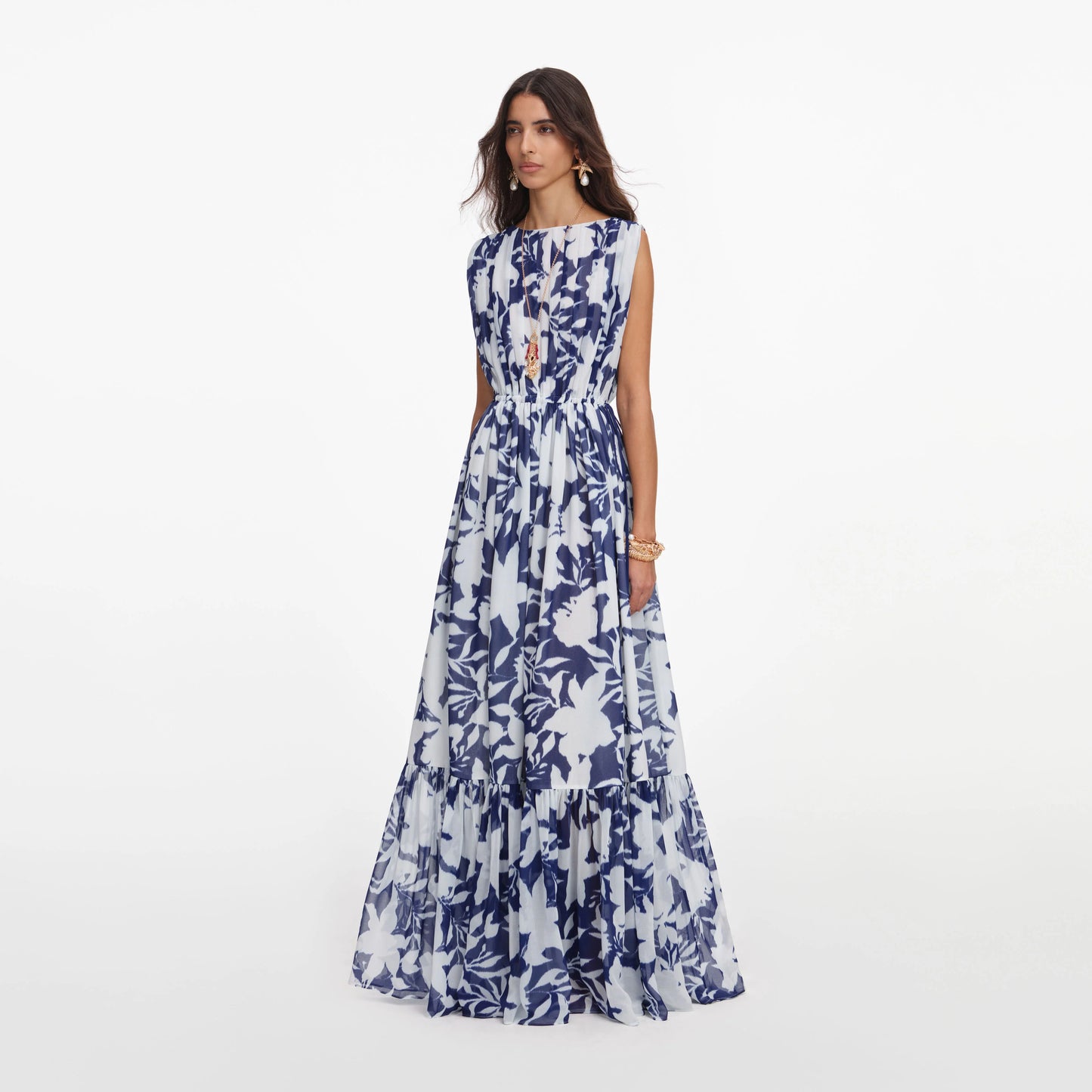 Printed Georgette Maxi Dress