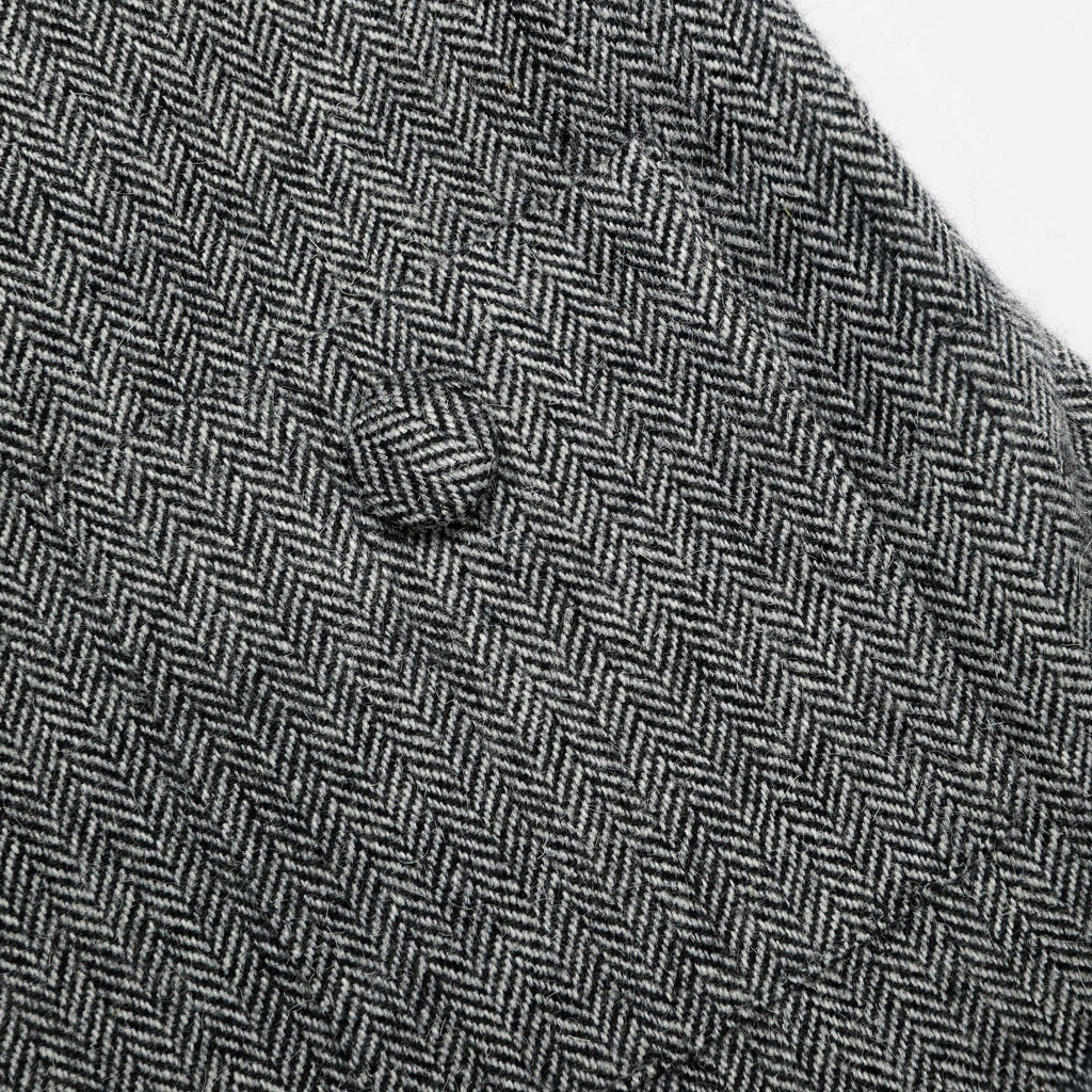 Grey Herringbone Flared Mini Dress