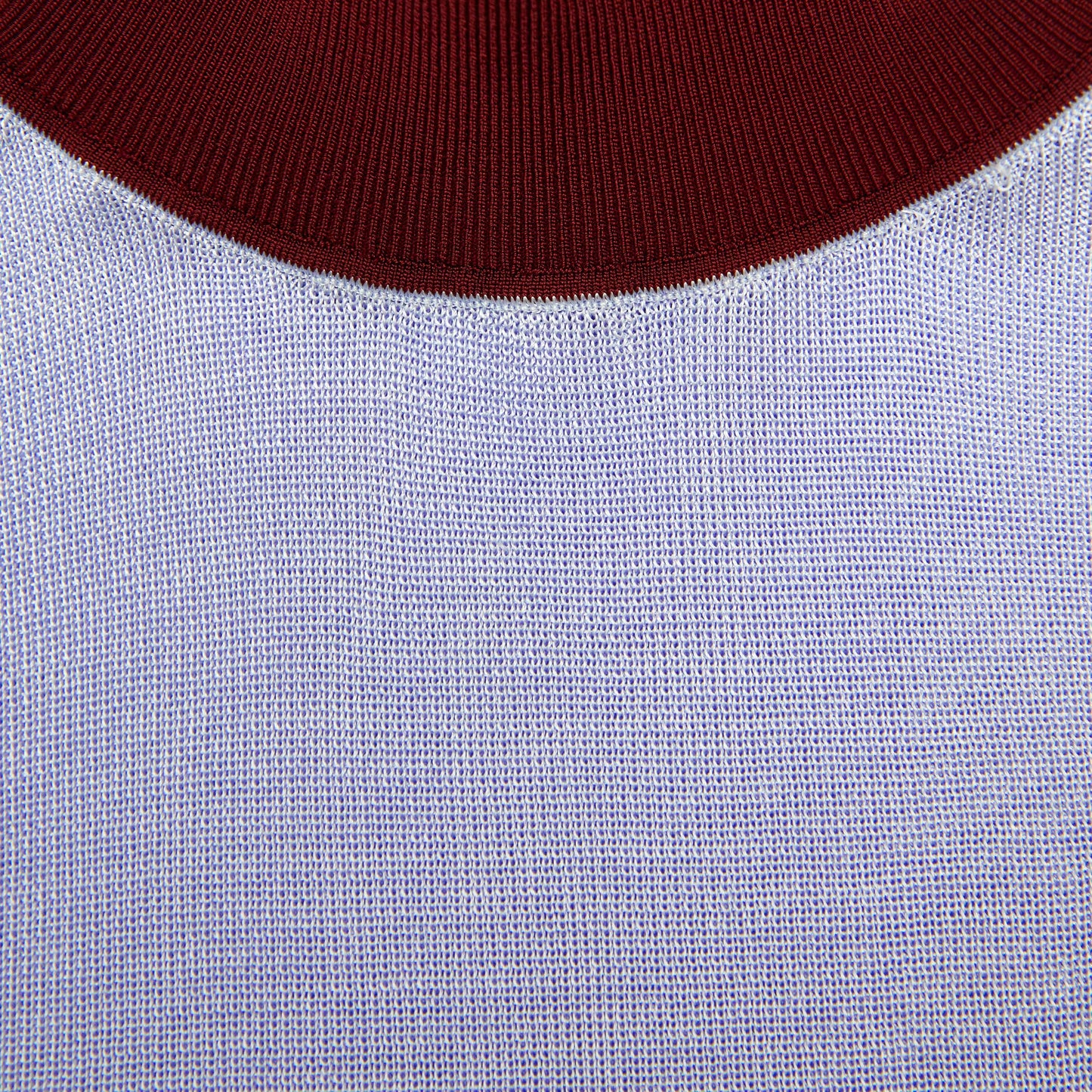 Blue Viscose Knit Short Sleeve Top