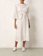 Junie Embroidered Midi Dress