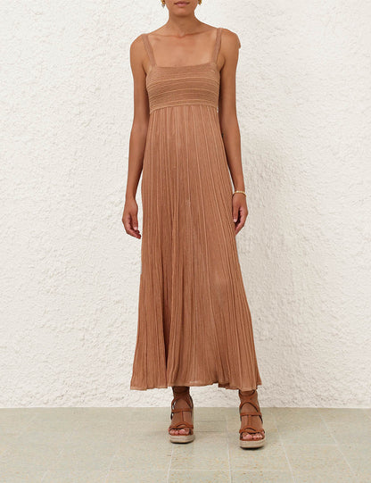 Ottie Metallic Tie Dress