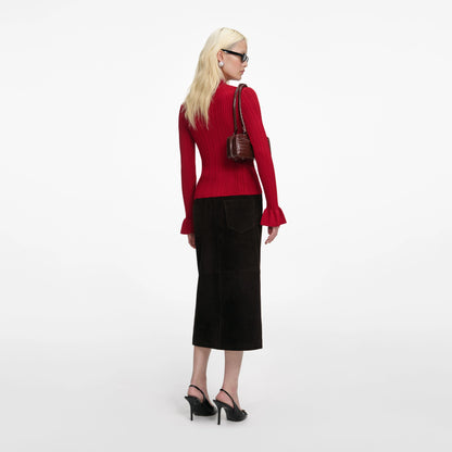 Red Viscose Cardigan