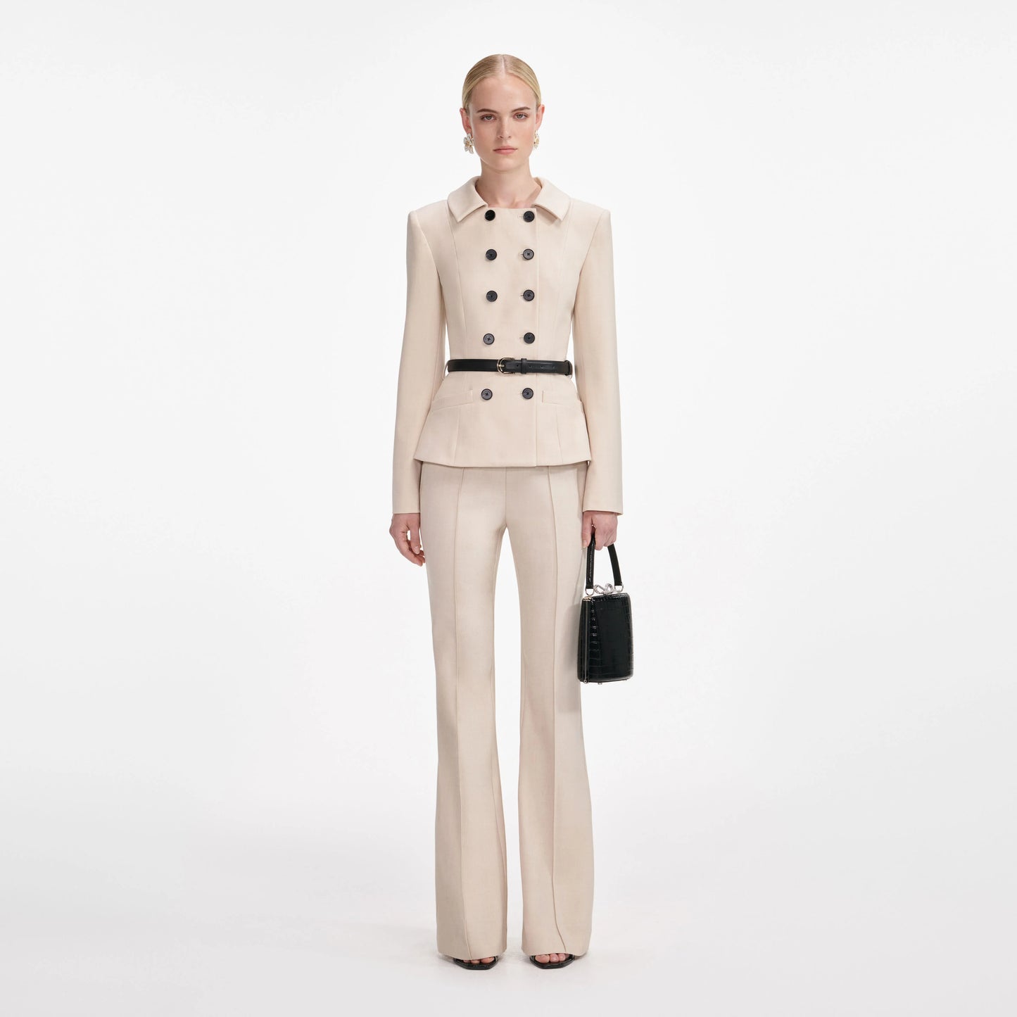 Beige Twill Jumpsuit