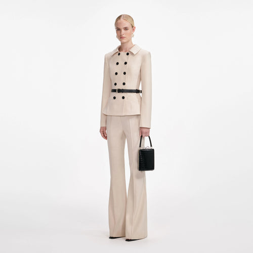 Beige Twill Jumpsuit