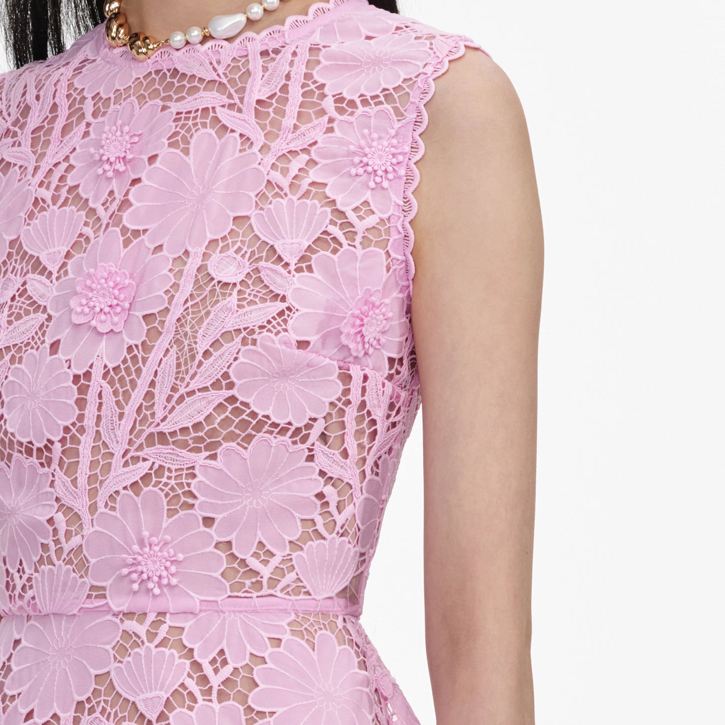 Pink Lace Mini Dress