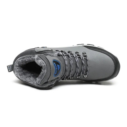 Outdoor Wear- Resistant Hiking Shoes Men Padded High-top Warm Casual Snow Boots