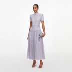 Lilac Rhinestone Midi Dress