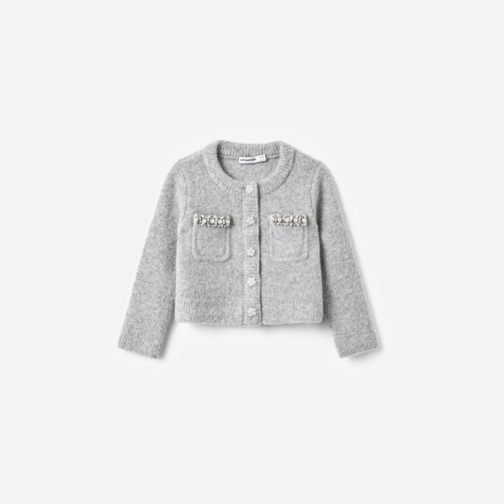 Grey Knit Cardigan