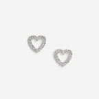 Mini Crystal Heart Earrings