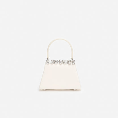 Cream Multi Crystal Mini Bag